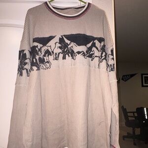 Free People graphic thermal top